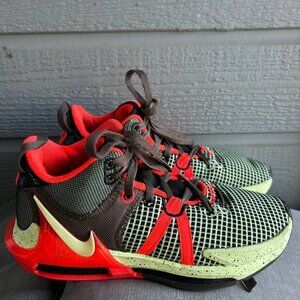 Nike LeBron Witness 7 "Black/Barely Volt/Bright Crimson" Men's Basketball  7.5